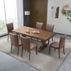 78.74''Rectangular Rubber Wood Dining Table for 6-8 with Wooden Trestle Pedestal Base
