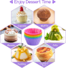 2.75 Inch Mini Size Silicone Baking Cups Muffin Cups Set of 12