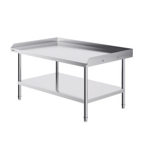 VEVOR Stainless Steel Work Table, 30 x 48 x 26 Inch Commercial Food Prep Worktable, 3-Sided Backsplash Heavy Duty Prep Worktable