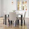 Five-piece dining set with imitation marble tabletop, restaurant combination set, solid wood dining table and 4 chairs