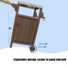 HDPE Barbecue/Grill Side Table Trolley;  Outdoor Prep Dining Table Serving Cart with 304 Stainless Steel Top;  Outdoor Kitchen Storage Island for Gard